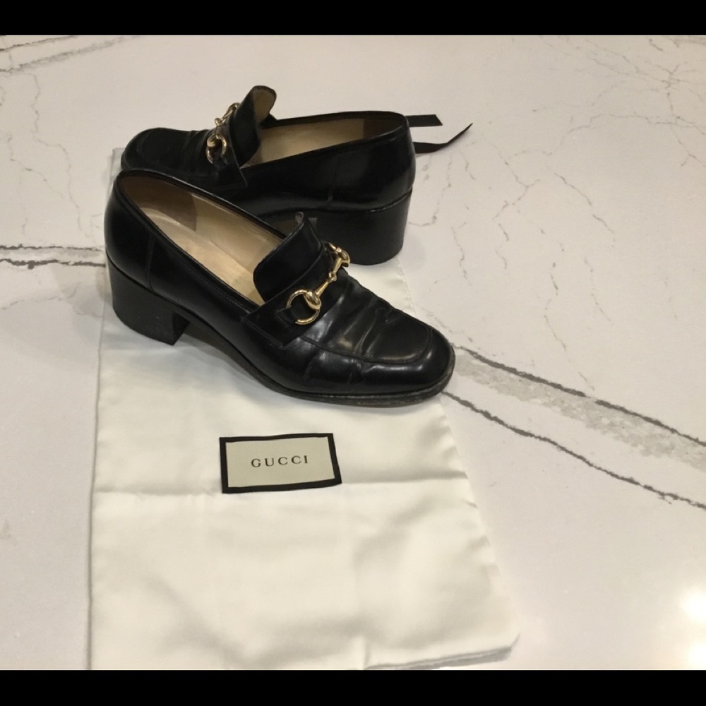 Gucci Black Leather Shoes